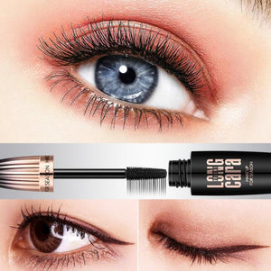 Makeup Eyelash Mascara Eye Lashes Makeup 4D Silk Fiber Lash Mascara New Long Curling Black Waterproof Fiber Mascara.