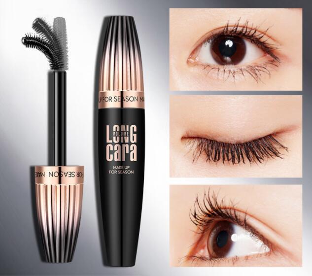Makeup Eyelash Mascara Eye Lashes Makeup 4D Silk Fiber Lash Mascara New Long Curling Black Waterproof Fiber Mascara.